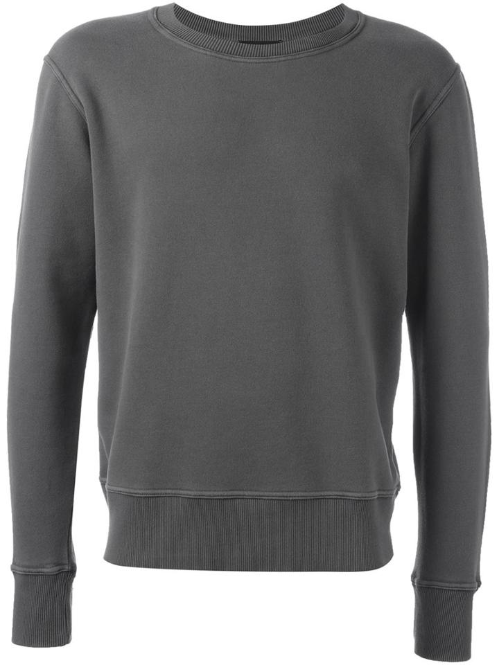 Ann Demeulemeester Grise Floral Print Sweatshirt, Men's, Size: Xs, Grey, Cotton