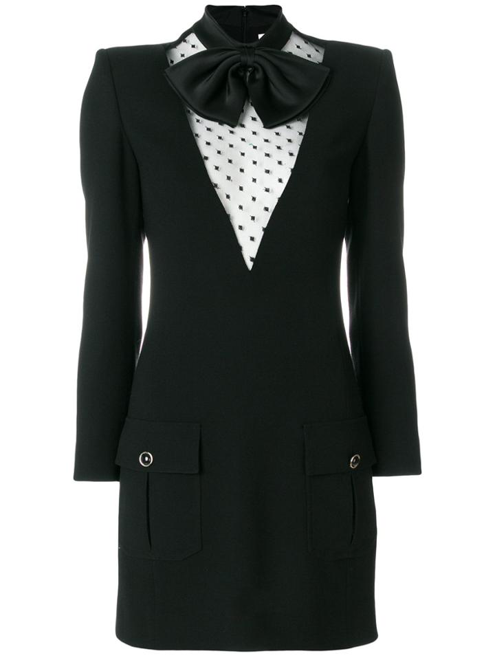 Givenchy Bow Collar Short Dress - Black