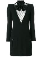 Givenchy Bow Collar Short Dress - Black