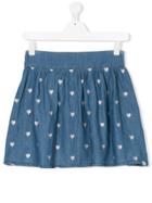 Little Marc Jacobs Teen Heart Cutout Denim Skirt - Blue