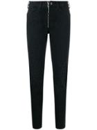 Marcelo Burlon County Of Milan Rinse Wash Leopard Print Jeans - Black