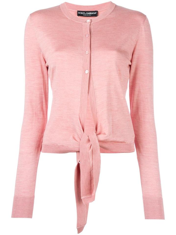 Dolce & Gabbana Tie Cardigan - Pink & Purple