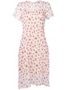 Hvn Cherry Print Midi Dress - White