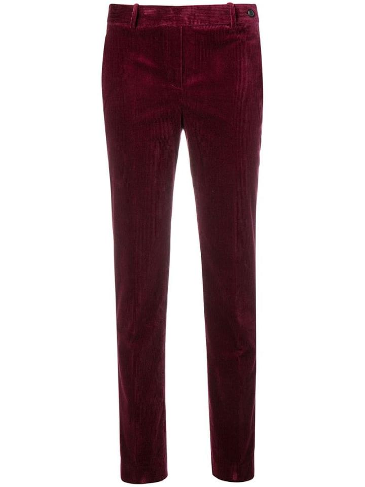 Theory Corduroy Slim-fit Trousers - Pink