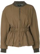 Isabel Marant - Elastic Waist Jacket - Women - Polyester/cupro - 40, Green, Polyester/cupro