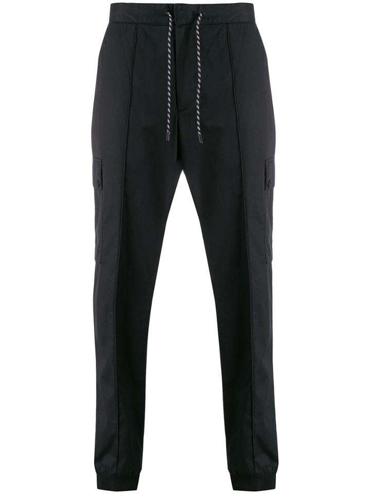 Z Zegna Cargo-style Drawstring Track Pants - Black
