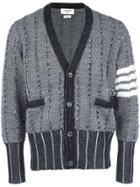 Thom Browne Contrast Sleeve Cardigan - Blue