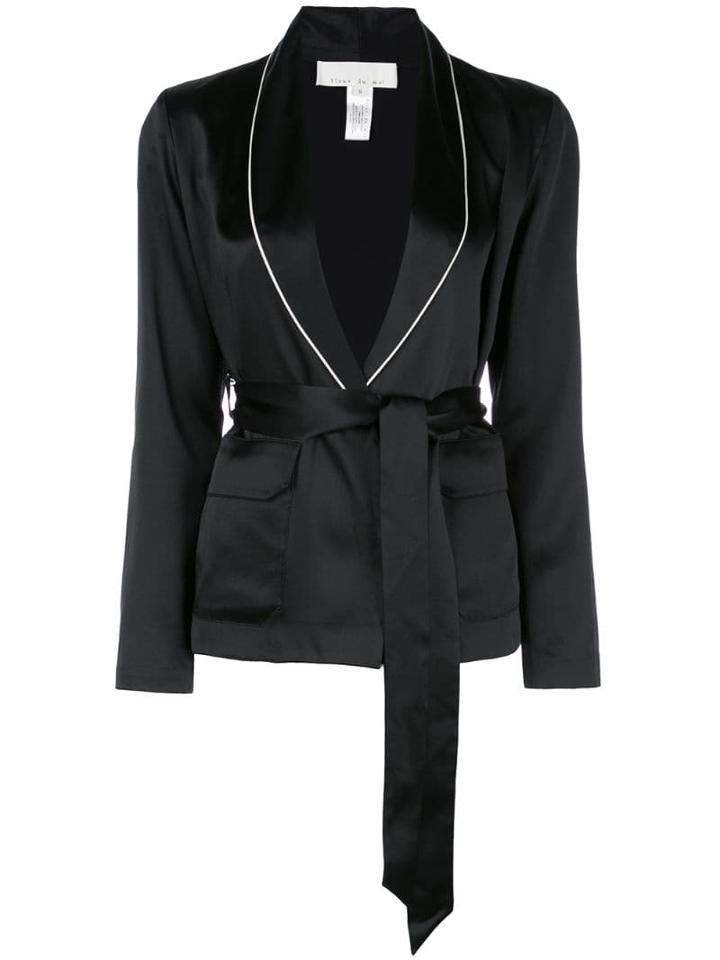 Fleur Du Mal Smoking Jacket - Black