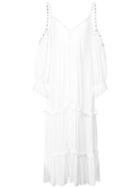 Jonathan Simkhai Cold Shoulder Beach Dress - White