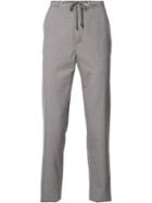 Maison Margiela - Slim Drawstring Trousers - Men - Virgin Wool - 48, Grey, Virgin Wool