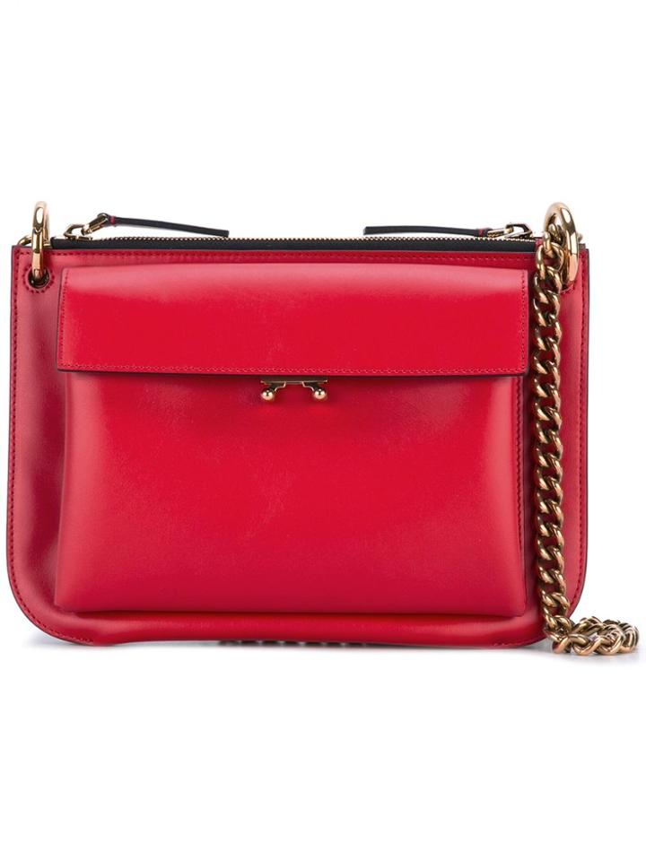 Marni Pocket Crossbody Bag - Brown