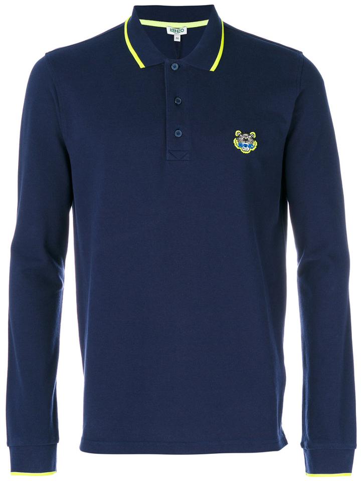 Kenzo - Tiger Polo Shirt - Men - Cotton - M, Blue, Cotton