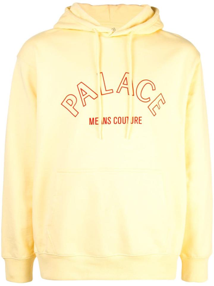 Palace Logo Print Hoodie - Yellow