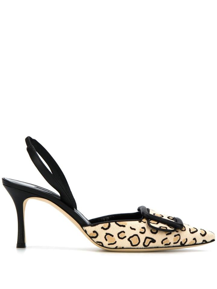 Manolo Blahnik Maysli Slingback Pumps - Neutrals