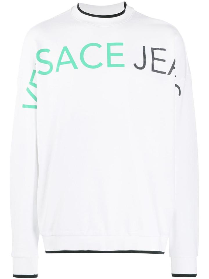 Versace Jeans Couture Printed Logo Sweatshirt - White