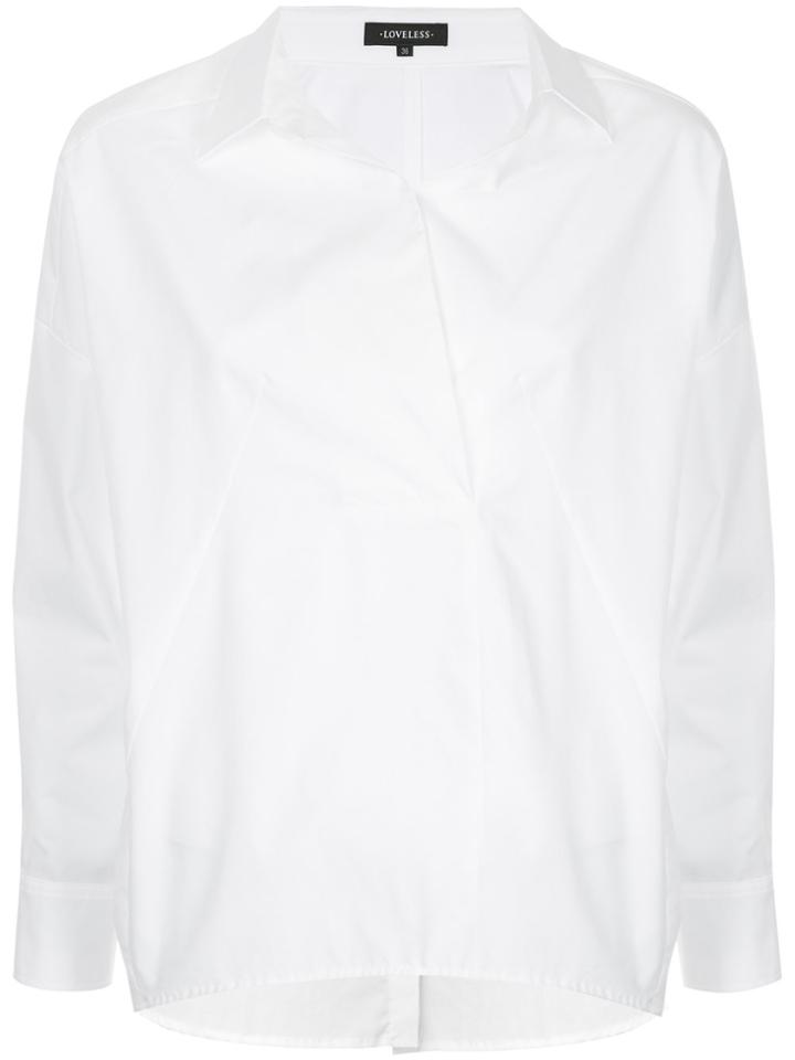 Loveless Pull-over V-neck Shirt - White