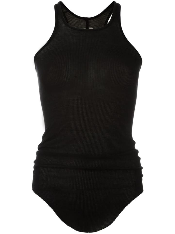Rick Owens Ribbed Tank Top, Women's, Size: 40, Black, Viscose/silk