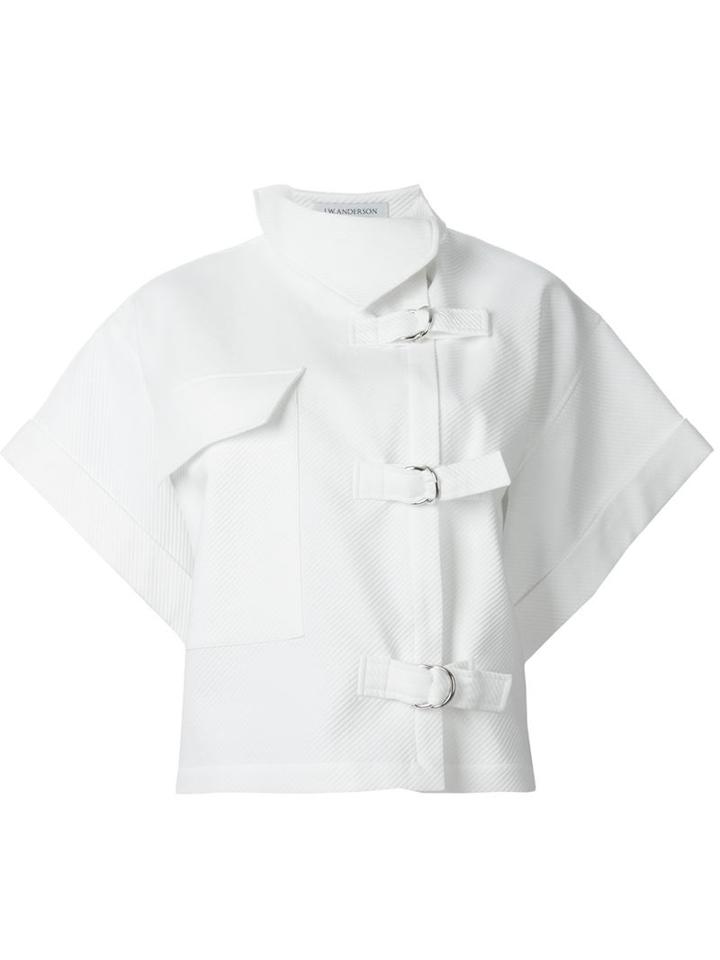 J.w. Anderson Buckled Wide Sleeve Top