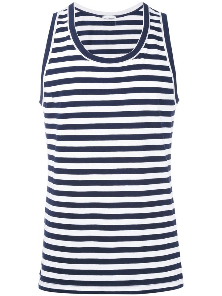 Striped Tank Top - Men - Cotton/spandex/elastane - M, Blue, Cotton/spandex/elastane, Dolce & Gabbana