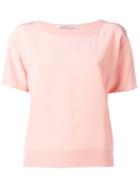 Agnona Round Neck Blouse, Women's, Size: 48, Pink/purple, Cotton/cashmere/silk
