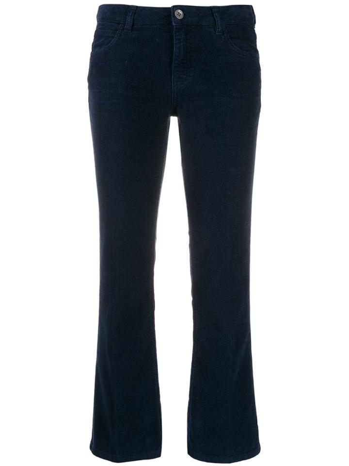 Haikure Cropped Flared Trousers - Blue