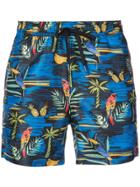 Onia Charles 5 Tropical Swim Trunks - Black