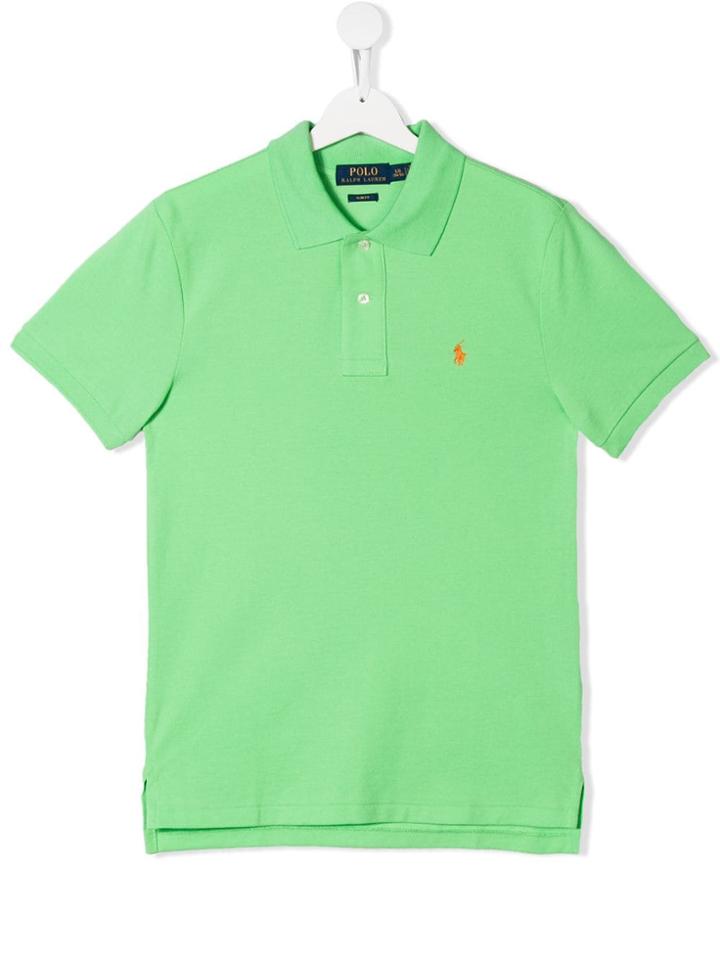 Ralph Lauren Kids Teen Logo Embroidered Polo Shirt - Green