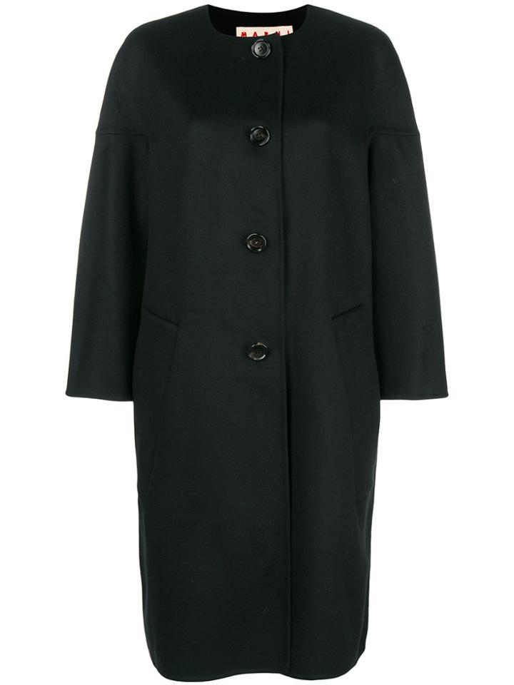 Marni Buttoned Coat - Black