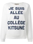Maison Kitsuné Quote Print Sweatshirt - White