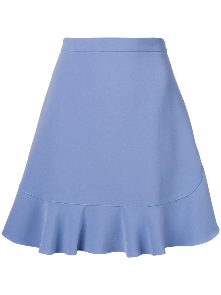 Miu Miu Frill-trim Mini Skirt - Blue