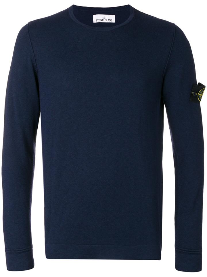 Stone Island Round Neck Jumper - Blue