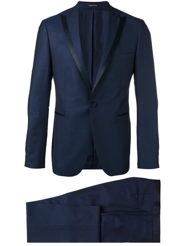 Tagliatore Peaked Lapel Two-piece Suit - Blue