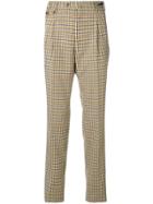Pt01 Checked Print Trousers - Nude & Neutrals