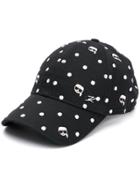 Karl Lagerfeld Karl Polka Dots Hat - Black