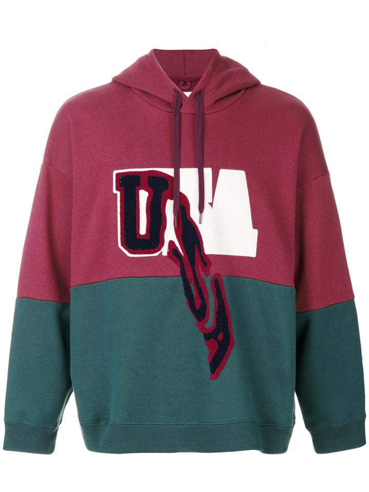 À La Garçonne Color Block Hoodie - White