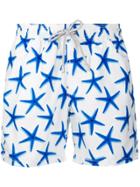Mc2 Saint Barth Star Fish Print Swim Shorts - White