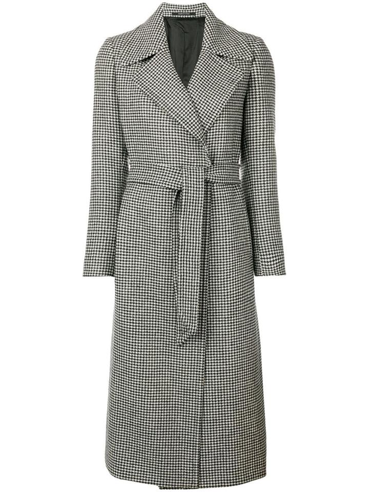 Tagliatore Belted Midi Coat - White