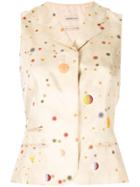 Hermès Pre-owned X Margiela Planets Pattern Waistcoat - White