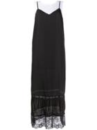 Twin-set Lace Hem Shift Dress - Black
