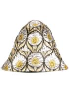 Gucci 'w Iris' Lurex Bucket Hat, Size: Small, Black, Silk/polyamide/metallic Fibre