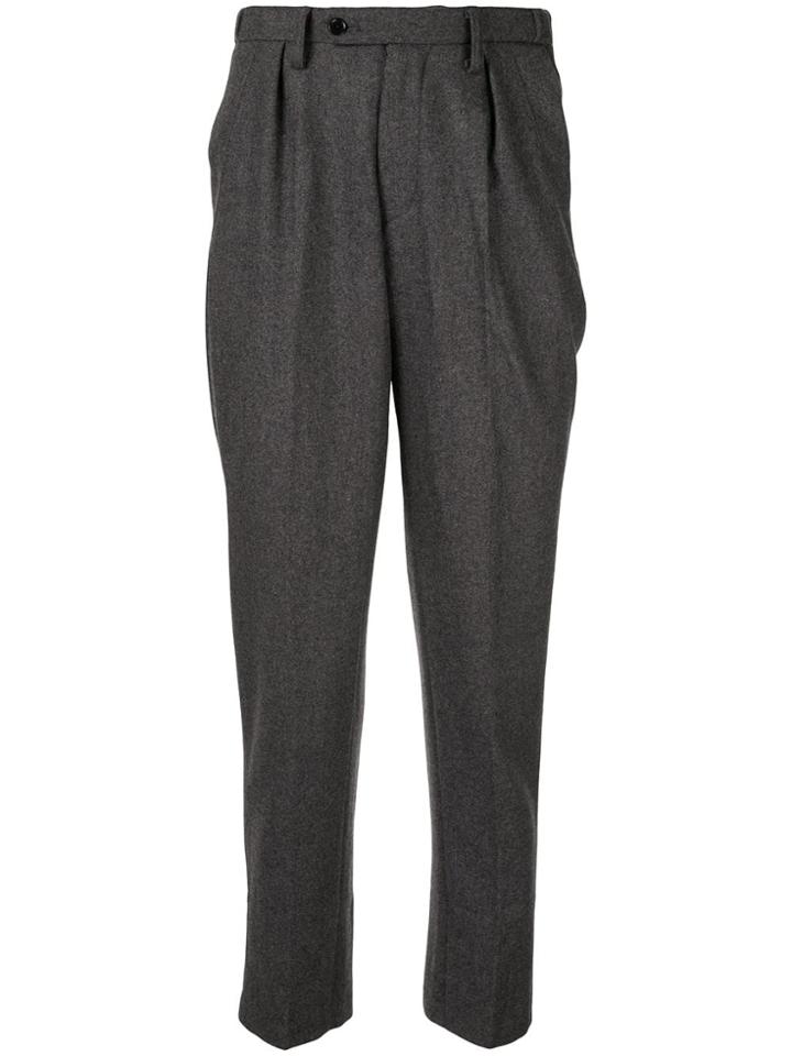 Loveless Tailored Pleated Trousers - Grey
