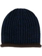 Jil Sander Ribbed Beanie - Blue