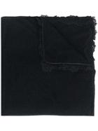 Ermanno Scervino Floral Lace Trimmed Scarf - Black