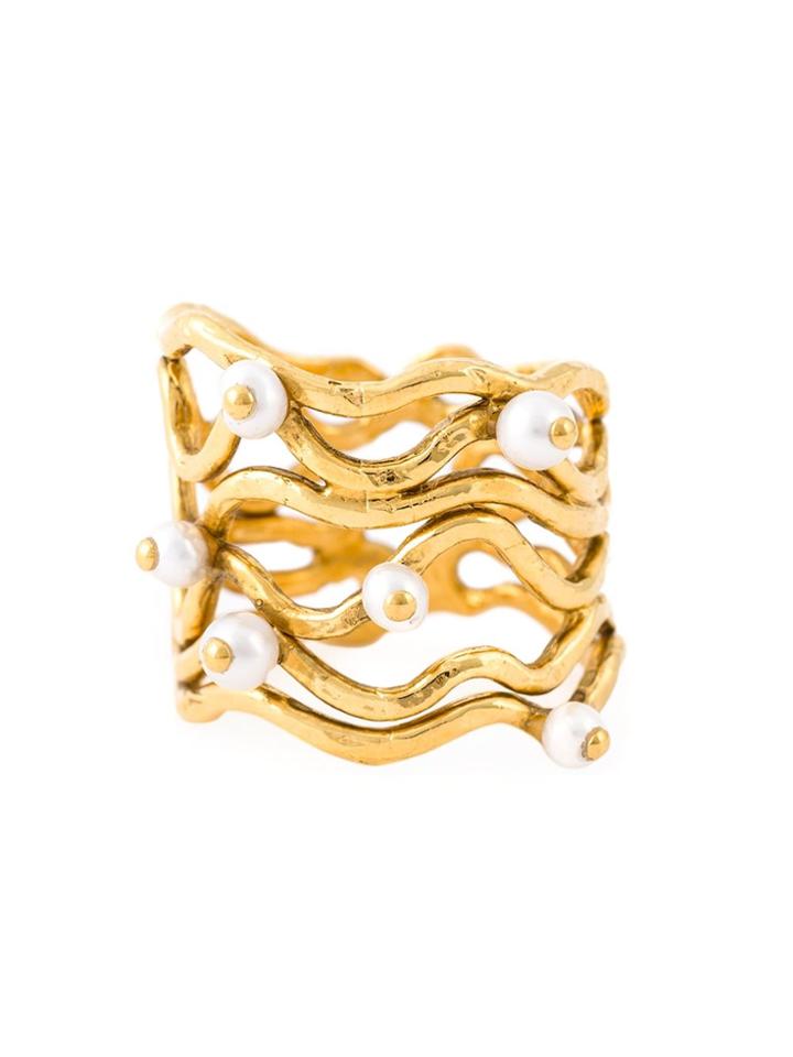 Aurelie Bidermann 'cheyne Walk' Wire Ring - Metallic