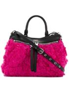 Moschino Shearling Zipped Tote - Pink