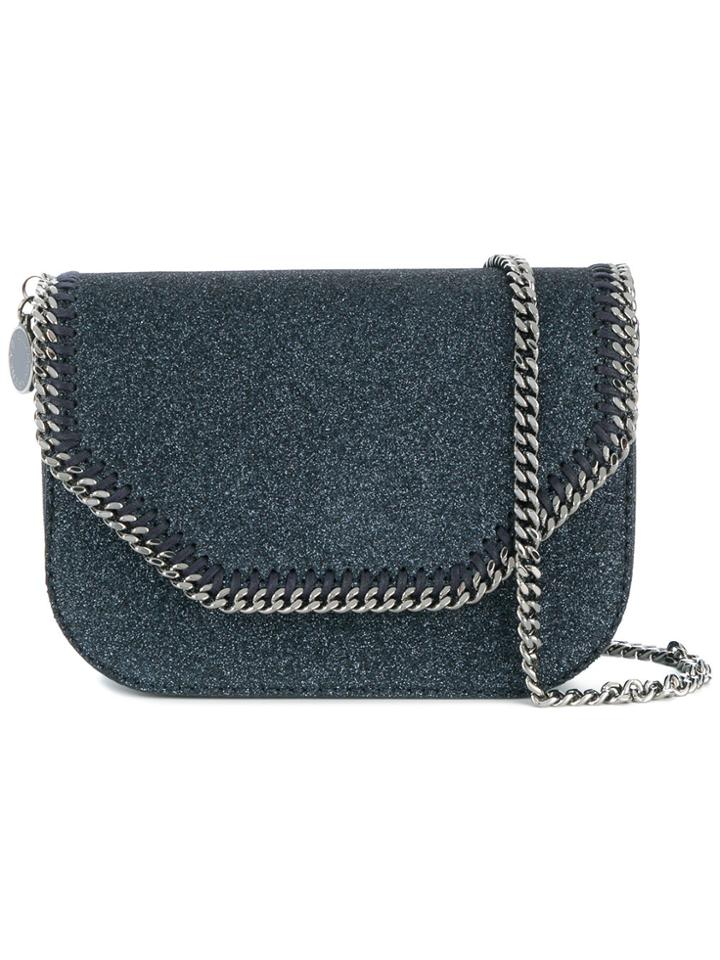 Stella Mccartney Falabella Box Glittered Shoulder Bag - Blue