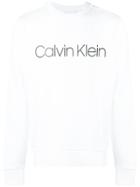 Calvin Klein Logo Print Sweatshirt - White