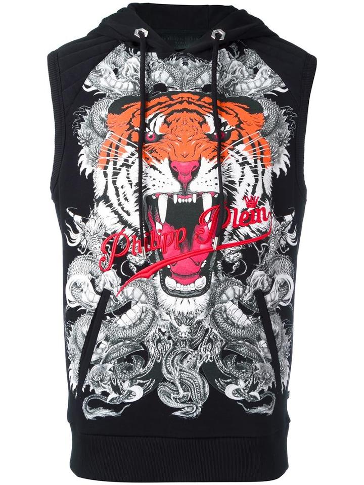 Philipp Plein Plein Tiger Jogging Vest, Men's, Size: Large, Black, Cotton