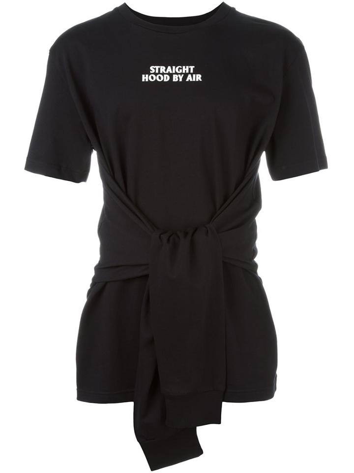 Hood By Air 'straight' Print T-shirt, Men's, Size: Xl, Black, Cotton