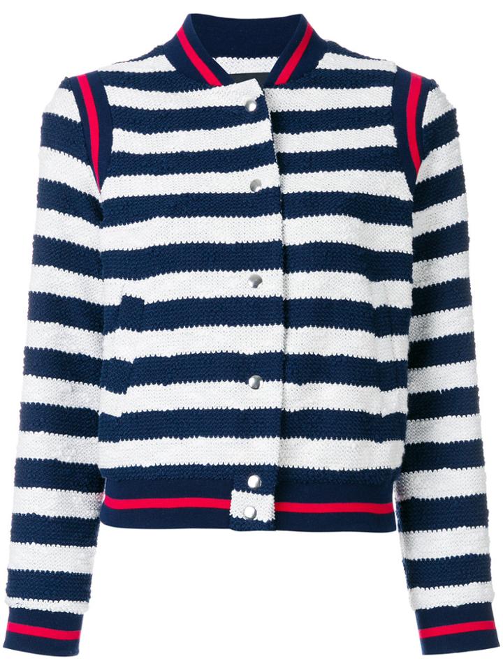 Steffen Schraut Knitted Bomber Jacket - Blue